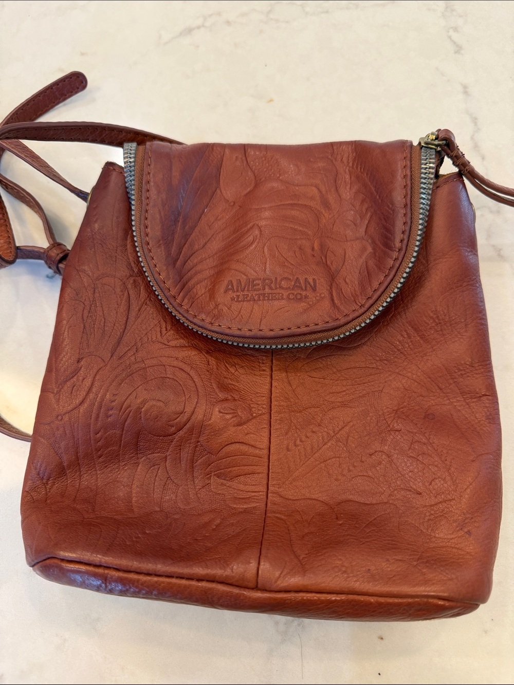 American Leather Co. Hampton Zip Around Crossbody Bag